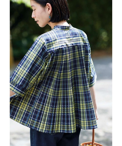 「Sunny clouds」 7分袖ブラウス LARGE イエロー系その他 レディース_画像4