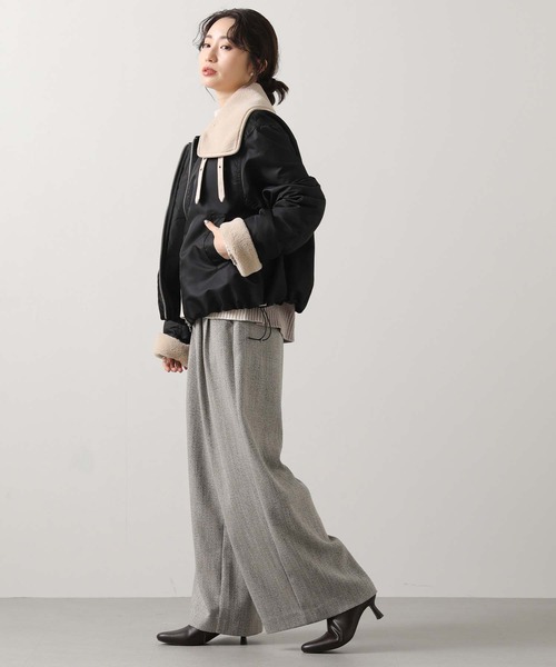 Munich（ミューニック） ブルゾン アウター ボアカラーフライト