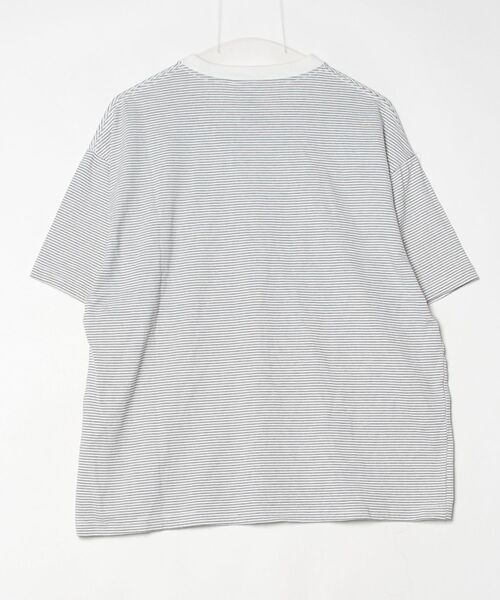 「POLeR」 ボーダー柄半袖Tシャツ M ホワイト メンズ_画像2