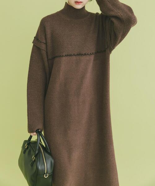 an/eddy 一点物 ニットクッション アンエディ 限定 展示品 ねこちゃんニットワンピース - Ank Rouge(アンクルージュ)のワンピース