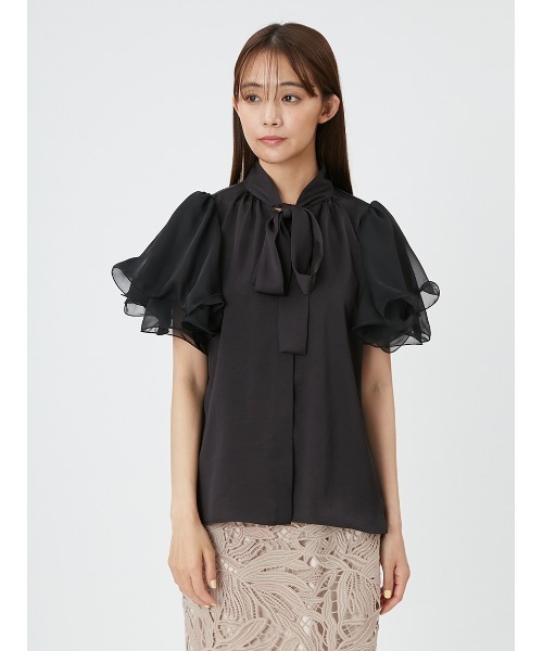 FRAY I.D（フレイ・アイディー） 半袖ブラウス ONE SIZE パープル