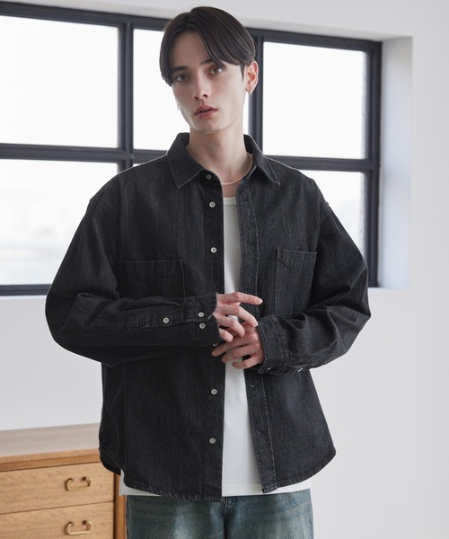 LUENNA シャツ 「LUENNA」Clean Denim Shirt Jacket / クリーン デニム