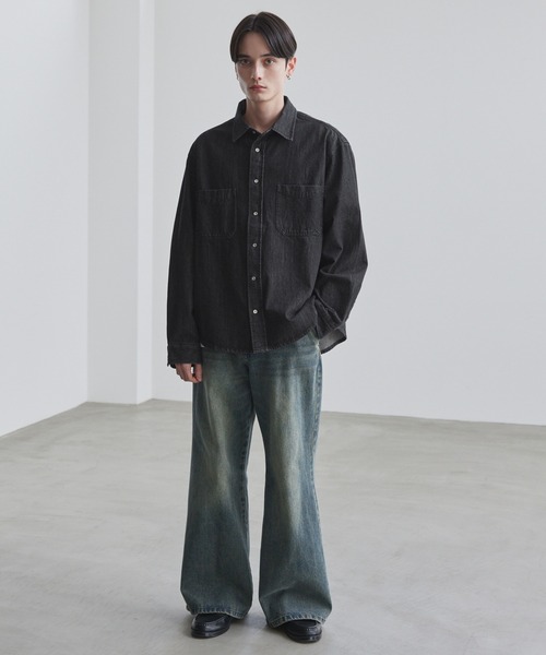LUENNA シャツ 「LUENNA」Clean Denim Shirt Jacket / クリーン デニム