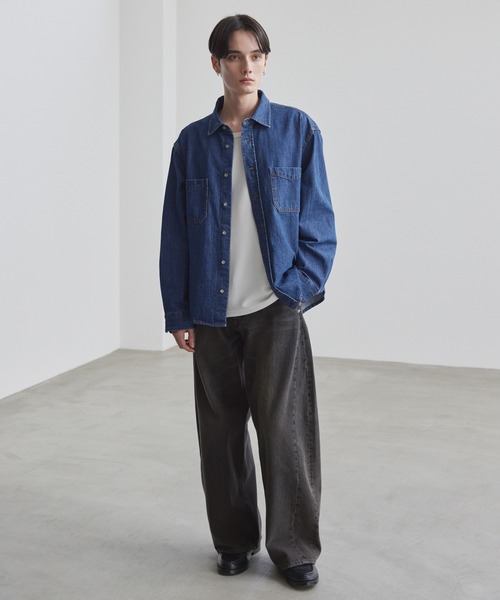 LUENNA シャツ 「LUENNA」Clean Denim Shirt Jacket / クリーン デニム