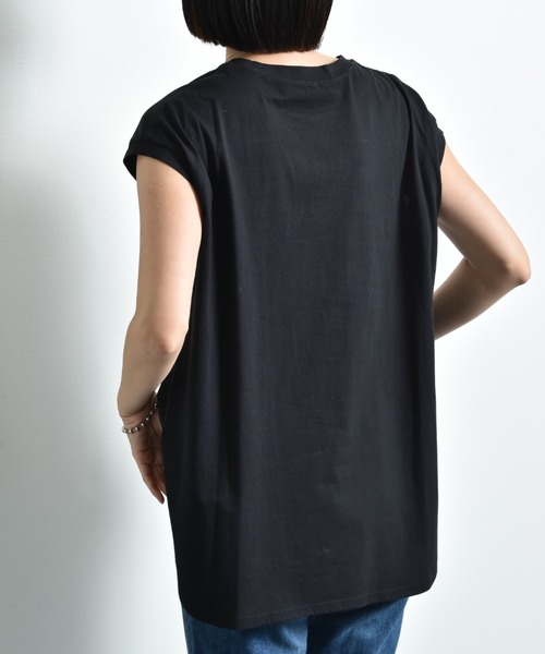 「INTERPLANET」 半袖Tシャツ FREE グレー レディース_画像4