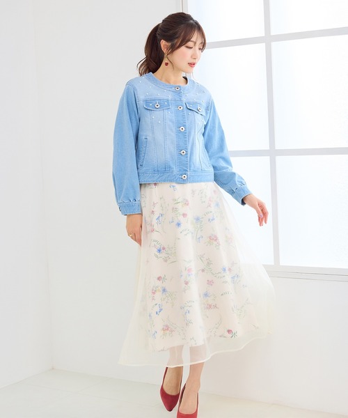 ローズティアラ　デニムジャケット デニムジャケット（83102503） | Rose Tiara (Women/大きい