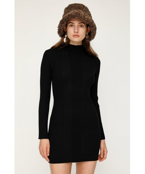 「SLY」 ニットワンピース 1 ベージュ レディース_画像4