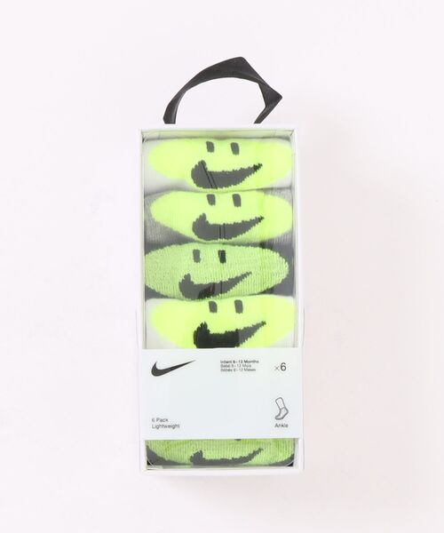 JUGLANS（ユグランス） 靴下 「NIKE」NHN INFANT 6PK NIKE SMILEY ANK