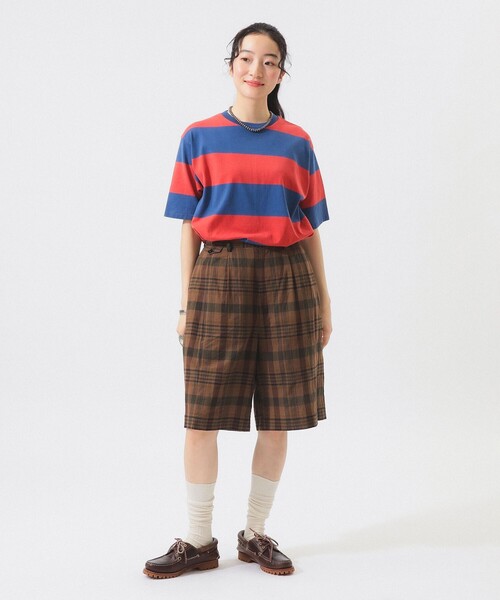 ひびき　helas チェックパンツ＋ボーダーt size M ひびき様 専用 helas チェックパンツ＋ボーダーt size M 【公式通販】