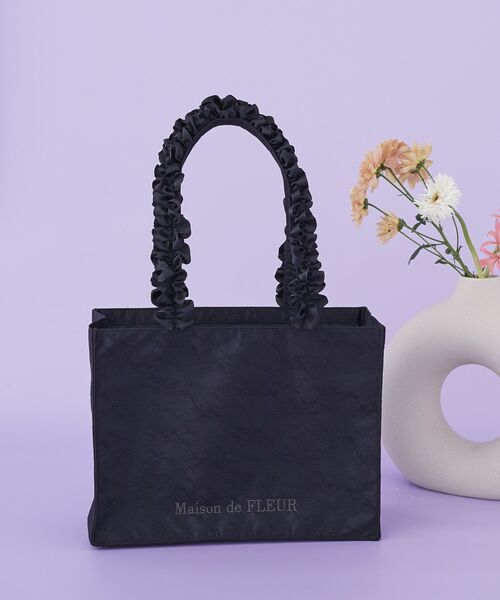 Maison de FLEUR（メゾンドフルール） トートバッグ レースフリル