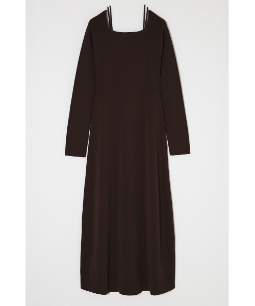 MOUSSY（マウジー） ワンピース 「26年SS新作」OPEN NECK KNIT LONG