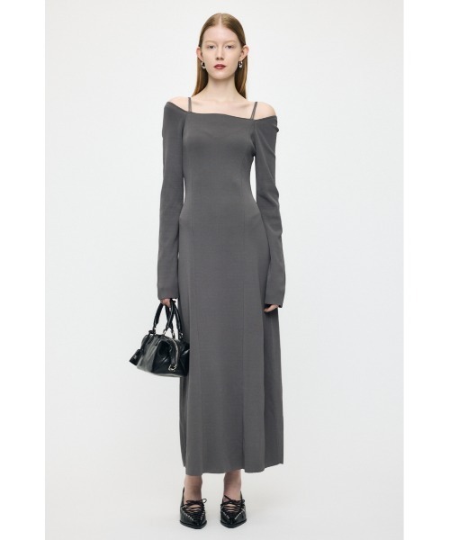 MOUSSY（マウジー） ワンピース 「26年SS新作」OPEN NECK KNIT LONG