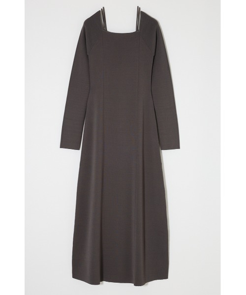 MOUSSY（マウジー） ワンピース 「26年SS新作」OPEN NECK KNIT LONG