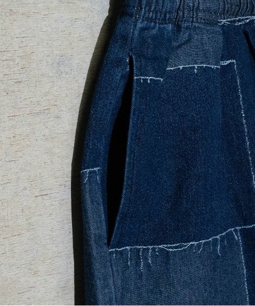 「JOHN'S CLOSET」 「HALHAM」デニムハーフパンツ LARGE ブルー メンズ_画像3
