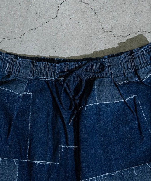 「JOHN'S CLOSET」 「HALHAM」デニムハーフパンツ LARGE ブルー メンズ_画像7