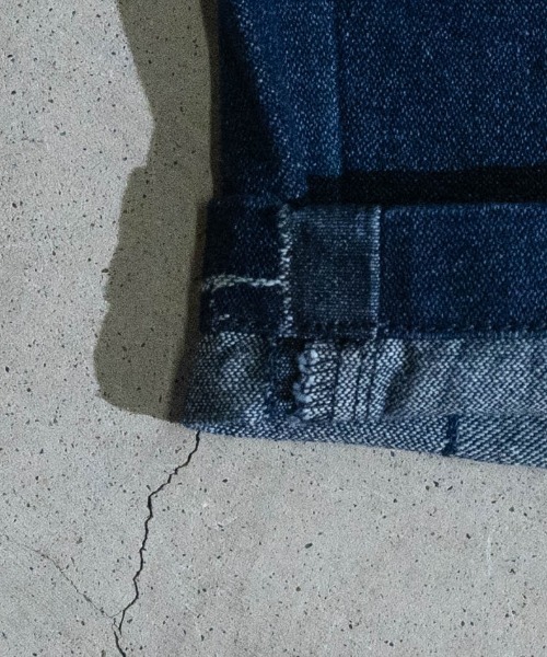 「JOHN'S CLOSET」 「HALHAM」デニムハーフパンツ LARGE ブルー メンズ_画像9