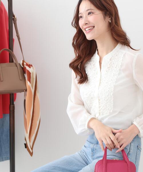 フェンディ シャツ ブラウス プルオーバー シルク100％ 38 レッド レッド（赤）系 FENDI(フェンディ) ブラウス・シャツ(レディース
