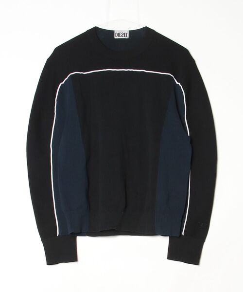 「DIESEL」 長袖ニット SMALL ブラック メンズ