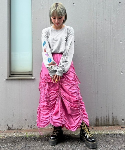 「Candy Stripper」 長袖カットソー 2 グレー レディース_画像10