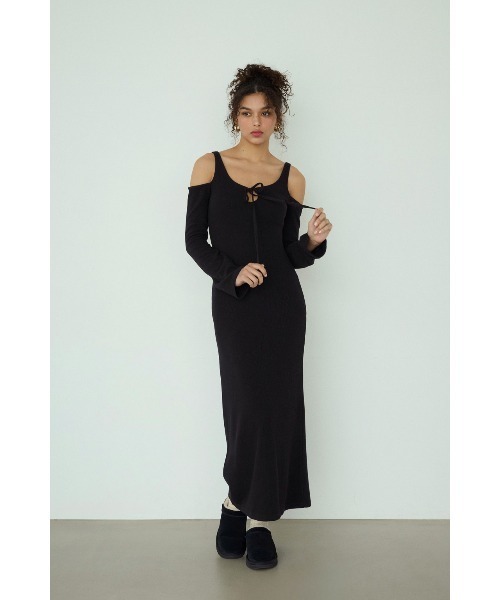 ALEXIA STAM（アリシアスタン） ワンピース Open Shoulder Long Dress
