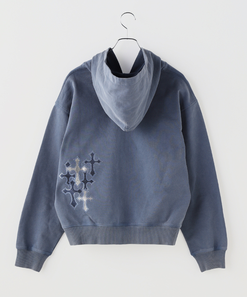 SUPPLIER（サプライヤー） パーカー Cross Rhinestone Zip Hoodie