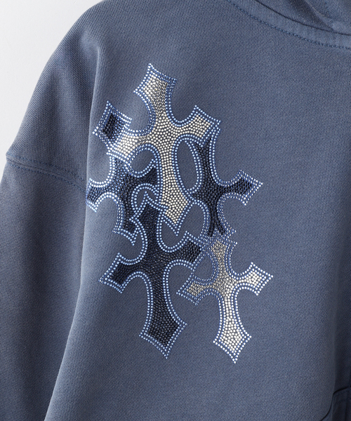 SUPPLIER（サプライヤー） パーカー Cross Rhinestone Zip Hoodie