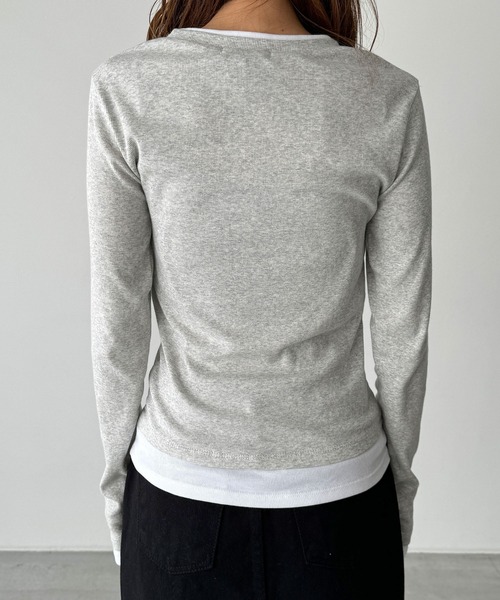 「CANAL JEAN」 「El mar」長袖カットソー ONE SIZE ブラック レディース_画像7