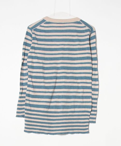 「Vivienne Westwood red label」 ボーダー柄ニットカーディガン 3 ブルー レディース_画像2