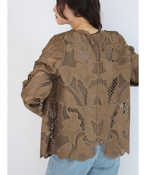 コート アウター Floral lace blouse レディース