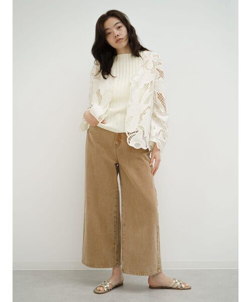 コート アウター Floral lace blouse レディース