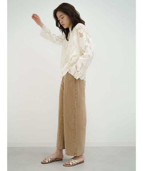 コート アウター Floral lace blouse レディース