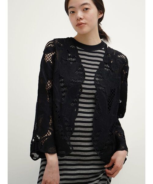 コート アウター Floral lace blouse レディース