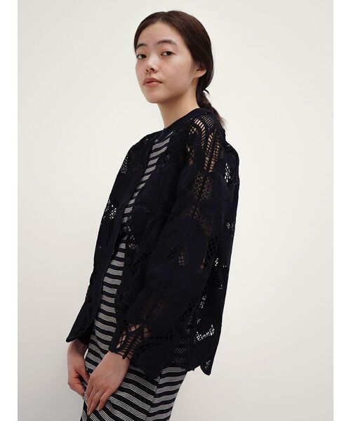 コート アウター Floral lace blouse レディース
