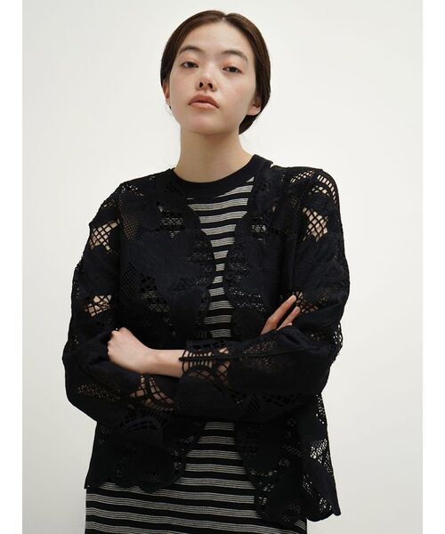 コート アウター Floral lace blouse レディース