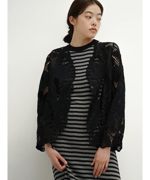 コート アウター Floral lace blouse レディース