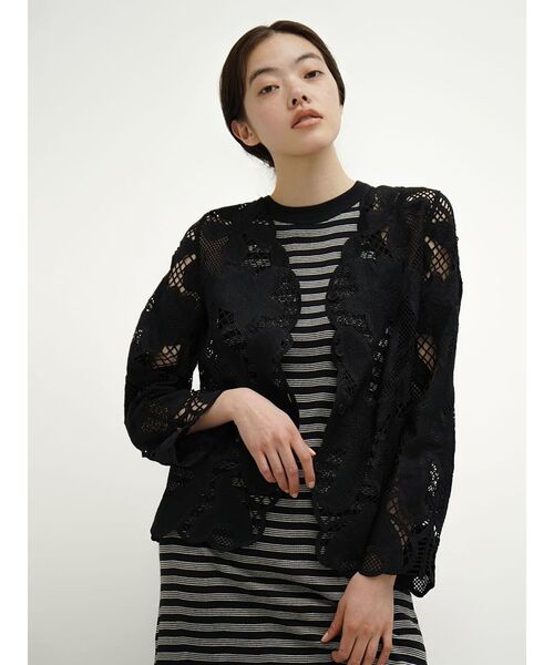 コート アウター Floral lace blouse レディース