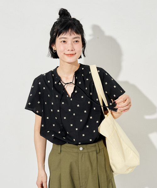 FREAK'S STORE（フリークスストア） ブラウス シャツ 夏 半袖 インド