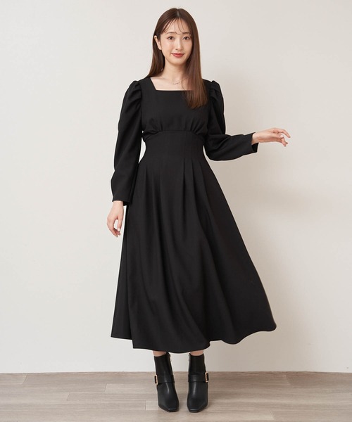 「NOELA」 長袖ワンピース S ブラック レディース_画像4