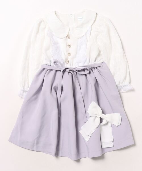 「Catherine Cottage」 「KIDS」ドッキングワンピース 110 ライラック キッズ_画像4
