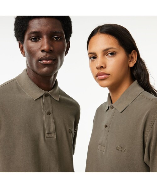 「LACOSTE」 半袖スポーツシャツ M 黄色 レディース
