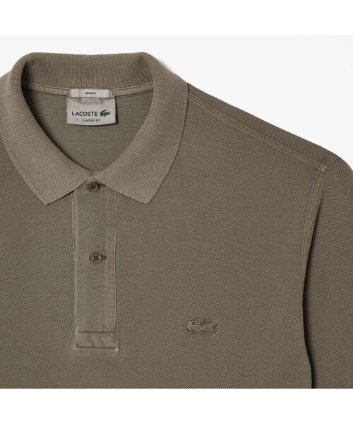 「LACOSTE」 半袖スポーツシャツ M 黄色 レディース