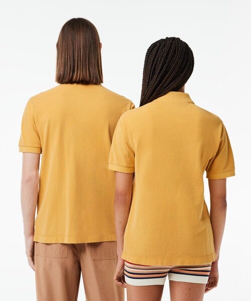 「LACOSTE」 半袖スポーツシャツ M 黄色 レディース
