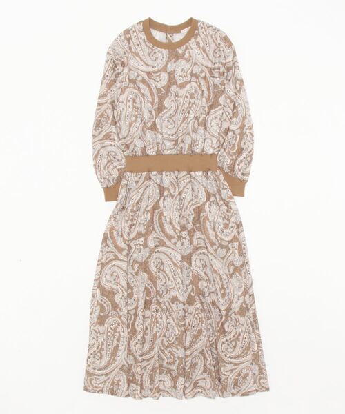 「PREFERIR」 長袖ワンピース MEDIUM ベージュ レディース_画像2