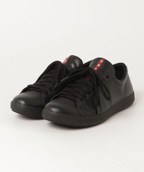 プラダスポーツ ローカットスニーカー レザー ブラック PRADA SPORT（プラダスポーツ） ローカットスニーカー - ブラック