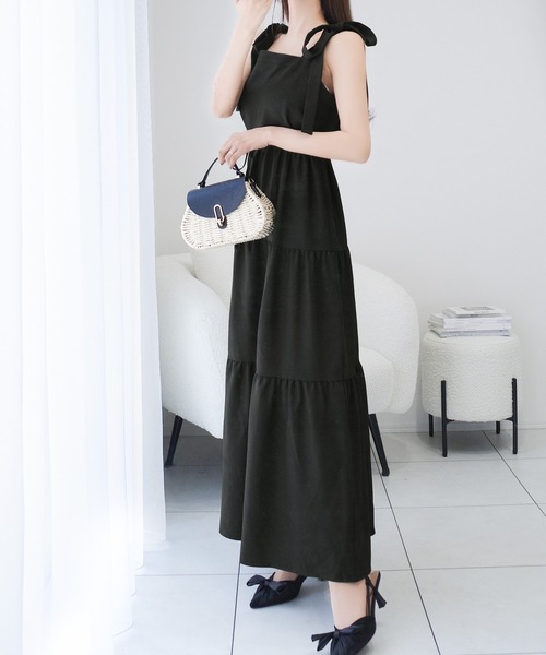「mily bilet」 キャミソールワンピース MEDIUM ブラック レディース_画像3