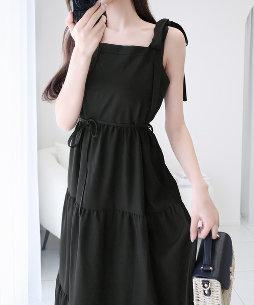 「mily bilet」 キャミソールワンピース MEDIUM ブラック レディース_画像4
