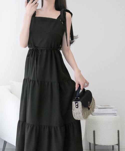「mily bilet」 キャミソールワンピース MEDIUM ブラック レディース_画像5