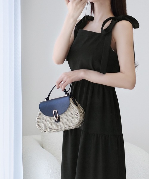 「mily bilet」 キャミソールワンピース MEDIUM ブラック レディース_画像8