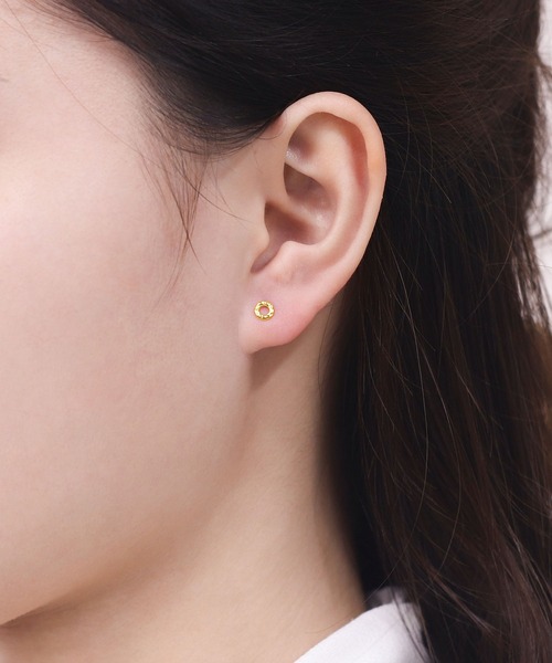「ESTELLE」 ピアス(両耳用) - イエローゴールド レディース_画像5