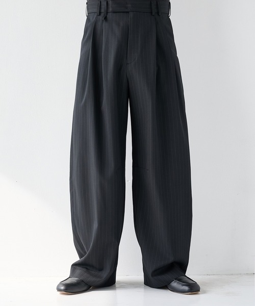 STUDIOUS（ステュディオス） ワイドパンツ ジーンズ 「STUDIOUS」2Tuck